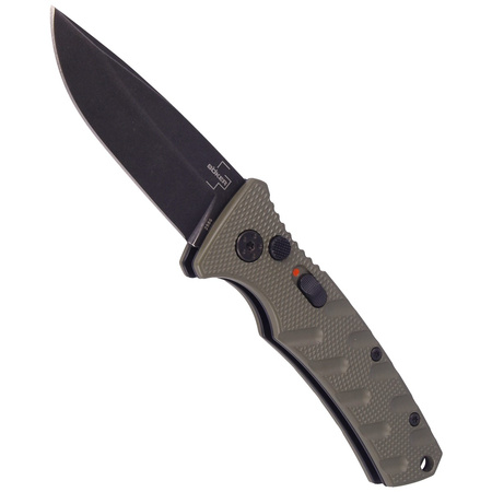 Böker Plus - Nóż automatyczny BHQ Mini Strike Drop Point OD Green - (01BO437)