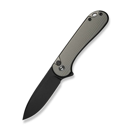 Nóż składany CIVIVI Button Lock Elementum II Gray Aluminium, Black Stonewashed Nitro-V (C18062PD-1)