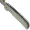 Nóż składany Fox Original Gangster OD Green Canvas Micarta, Stonewashed MagnaCut by Bob Terzuola (FX-ATC-OG01 MOD)