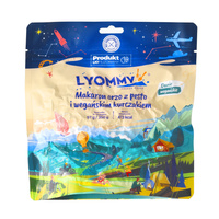 Lyommy - Żywność liofilizowana Makaron orzo z pesto i wegańskim kurczakiem 350 g