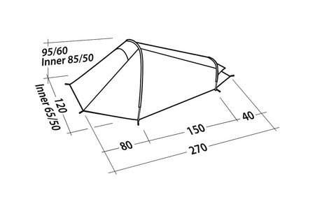 Robens - Namiot turystyczny Arrow Head 1 - niebieski