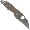 Nóż składany Spyderco Microjimbo Brown G10, Stonewashed CPM 15V by Eric Glesser (C264GPBN15V)
