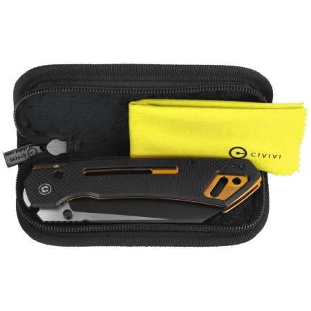 Nóż składany Civivi Buster FG Black Coarse G10, Black Stonewashed/Satin Nitro-V by Snecx Tan (C24052-1)