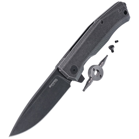 Nóż składany LionSteel Myto Old Black Titanium / Black Blade (MT01B BW)