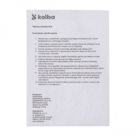 RazorGun - Tarcza strzelecka RGun 14x14 czarny środek - 100 szt