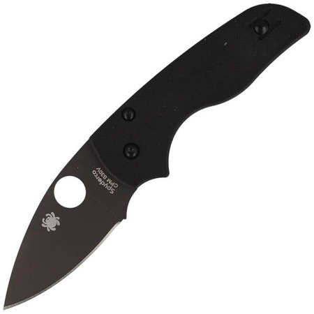 Nóż składany Spyderco Lil' Native G-10 Black/Black Blade Plain (C230GPBBK)