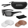 ESS - Okulary Rollbar Tactical Subdued Logo Kit - Czarne - Clear / Smoke Gray - EE9018-05