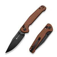 Sencut - Nóż składany Glenspar Brown Canvas Micarta, Black 9Cr18MoV (S25046-3)