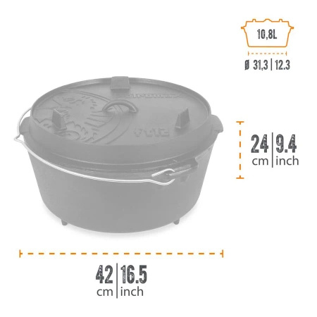 Kociołek Żeliwny Petromax Duch Oven FT12 z Nóżkami