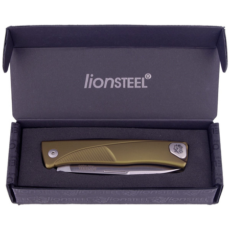 Nóż składany LionSteel Thrill Green Aluminium, Satin M390 by Molletta (TL A GS)