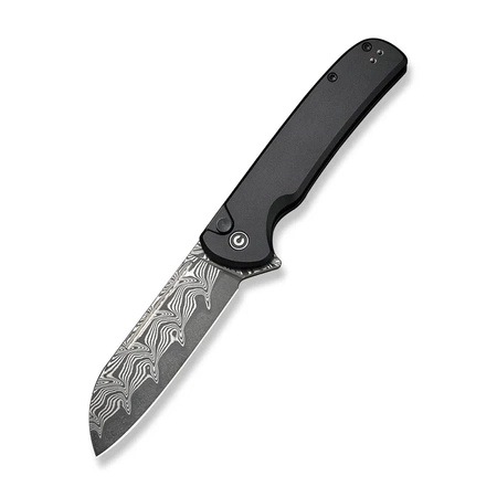 Nóż składany Civivi Chevalier II Black Aluminium, Black Damascus (C20022B-DS1)