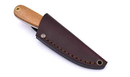 Nóż Brisa Necker 70 Sc - Mustard Micarta - Pochwa Skórzana