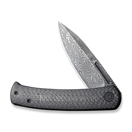 Nóż składany Civivi Caetus Twill Carbon Fiber, Black Hand Rubbed Damascus (C21025C-DS1)