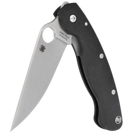 Nóż składany Spyderco Military Model G-10 Black Plain (C36GPE)