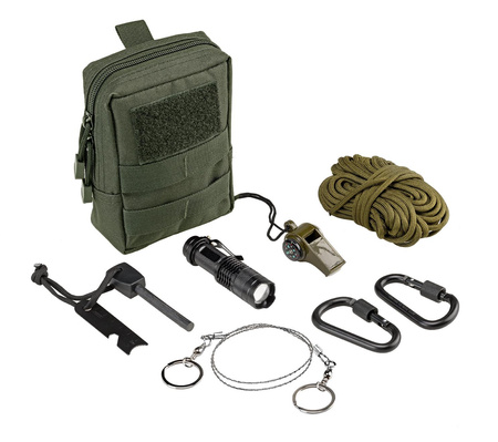 Zestaw survivalowy - Defcon 5 - Survival Kit Pouch - OD Green
