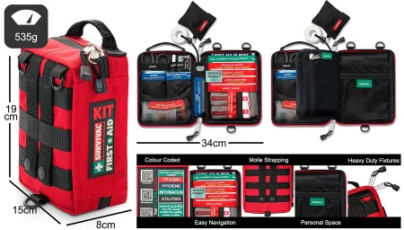 Apteczka z wyposażeniem - SURVIVAL Handy First Aid KIT