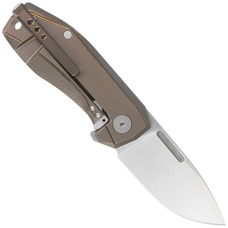 Nóż składany LionSteel Nano Bronze Titanium, Satin CPM MagnaCut (NA01 BR)