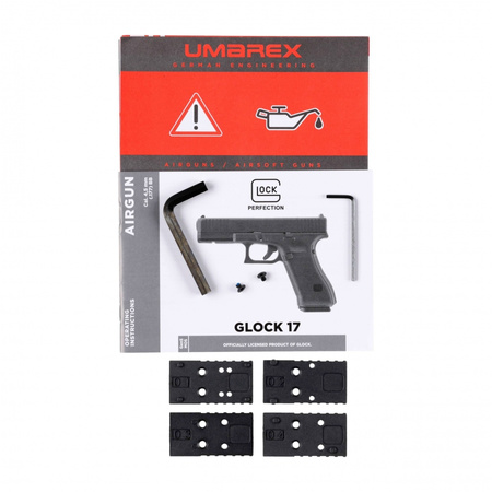 Glock - Pistolet wiatrówka Glock 17 gen 5 MOS 4,5 mm BB 3J z płytkami