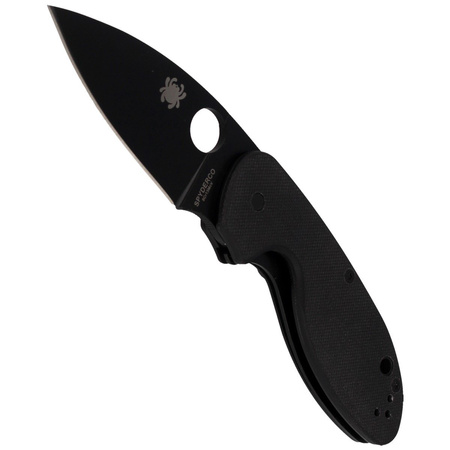 Nóż składany Spyderco Efficient G-10 Black / Black Blade Plain - C216GPBBK