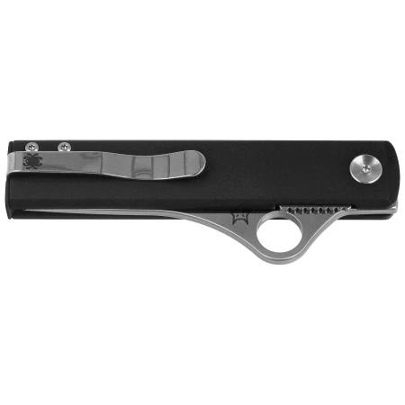 Nóż składany Spyderco Essenza Black Aluminium, Satin N690Co by Riccardo Gobbato (C272ALBKP)