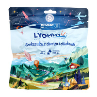 Lyommy - Żywność liofilizowana Szakszuka z chorizo i oliwkami