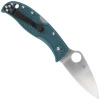 Nóż składany Spyderco LeafJumper Blue Lightweight FRN, Satin Plain K390 by Sal Glesser (C262PBLK390)