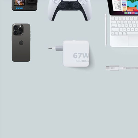 XTORM Ładowarka turystyczna 67W GaN kabel USB-C PD biała (XXVC2067)