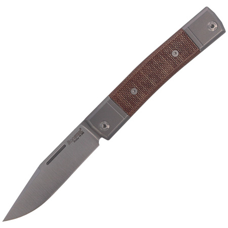 Nóż składany LionSteel bestMAN Natural Canvas Micarta, Clip Blade (BM1 CVN)