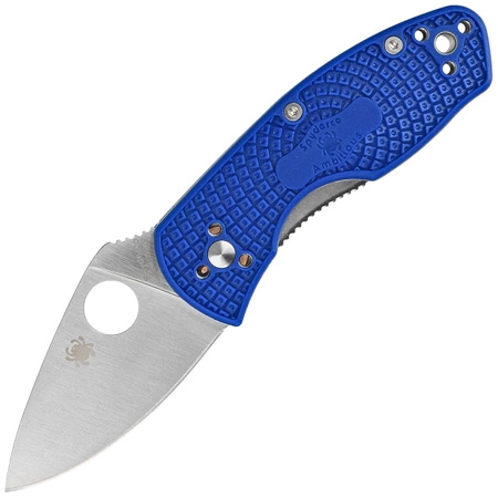 Nóż składany Spyderco Ambitious Lightweight Blue FRN, Satin Plain CPM S35VN (C148PBL)