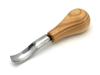 Dłuto wygięte krótkie - BeaverCraft P8a/14 - Palm-size short bent gouge. Sweep №8