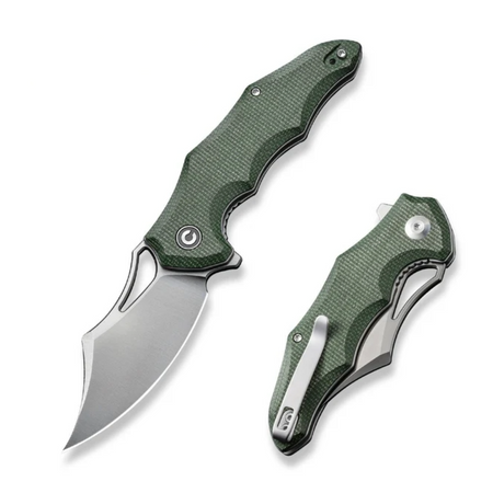 Nóż składany CIVIVI Chiro Green Canvas Micarta, Satin 14C28N (C23046-2)