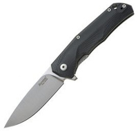 Nóż składany LionSteel T.R.E. G10 Black / Stone Washed Blade (TRE GBK)