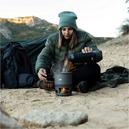 Esbit - Kuchenka turystyczna Alcohol Burner Cookset z palnikiem i garnkiem 1,5L