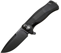 Nóż składany LionSteel SR Flipper Aluminum Black / Black Blade (SR11A BB)