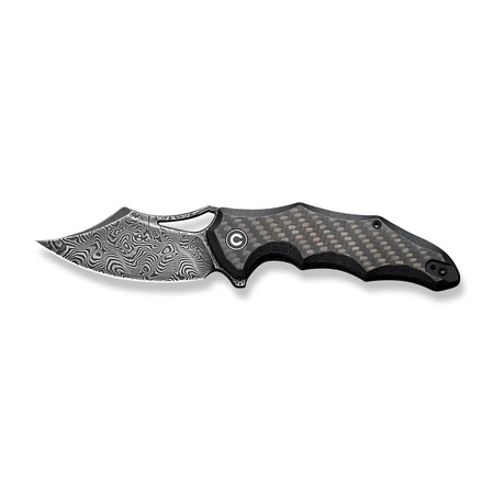 Nóż składany CIVIVI Chiro Carbon Fiiber/Black G10, Damascus (C23046-DS1)