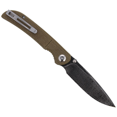 Nóż CIVIVI Imperium Olive Micarta, Black Damascus (C2107DS-2)
