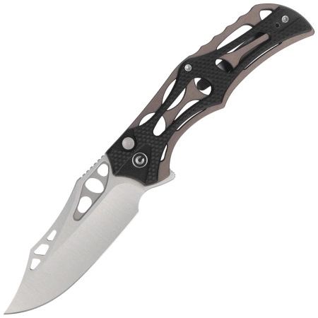Nóż składany Civivi Biophase Black Aluminium / Black G10, Satin Nitro-V (C23083C-3)