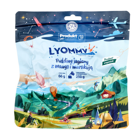 Lyommy - Żywność liofilizowana Pudding jaglany z mango i marakują