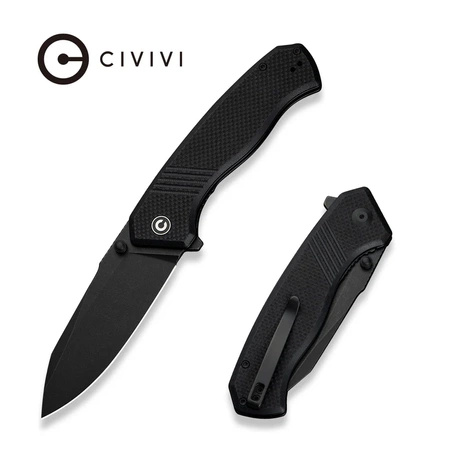 Nóż składany Civivi Placoid Black G10, Black Stonewashed 14C28N (C23079-1)