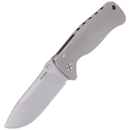 Nóż składany LionSteel SR2 Titanium Grey, Satin Blade (SR2 G)