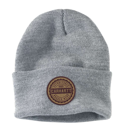 Carhartt - Czapka Knit Rugged Wear Patch Beanie - Heather Grey