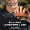 Nóż składany Civivi Regulatron Guibourtia Wood, Black Stonewashed Nitro-V (C23006-3)