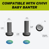 Klips Civivi Black Titanium, Tytanowe Śruby do Baby Banter (T003B)