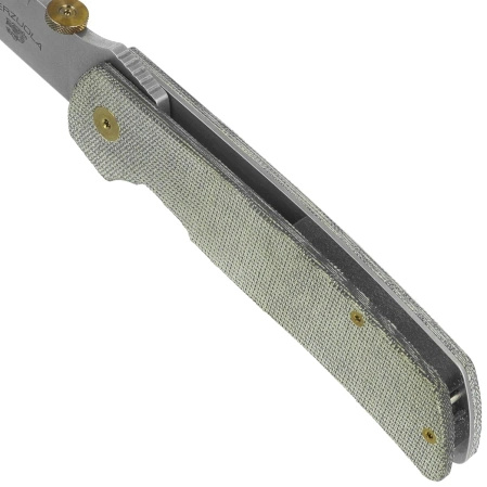 Nóż składany Fox Original Gangster OD Green Canvas Micarta, Stonewashed MagnaCut by Bob Terzuola (FX-ATC-OG01 MOD)
