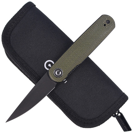 Nóż CIVIVI Lumi Green Micarta, Black Stonewashed by Justin Lundquist (C20024-1)