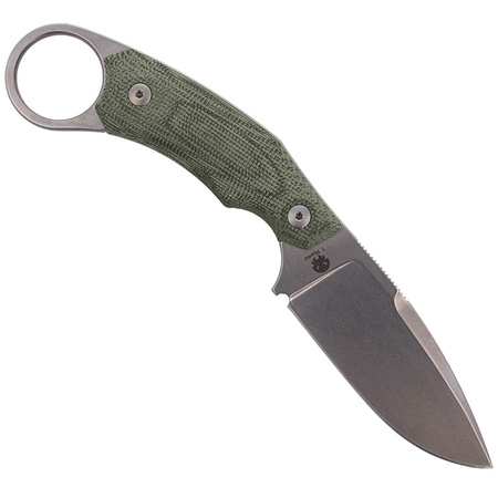 Nóż LionSteel H2 Karambit Canvas Green, Stone Washed Blade (H2 CVG)