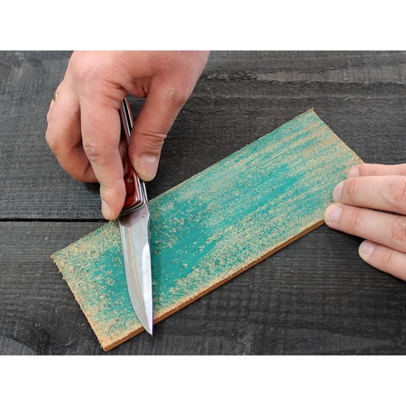 Pas skórzany do polerowania - Strop z pastą polerską zieloną (25g) LS2P1