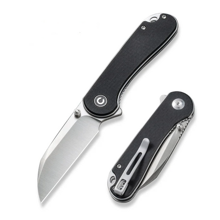 Nóż składany Civivi Elementum Wharncliffe Black G10, Satin Nitro-V (C18062AF-1)