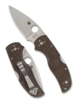 Nóż składany Spyderco Native 5 Lightweight Sprint Run Brown FRN, Satin CPM 15V by Sal Glesser (C41PBN15V5)
