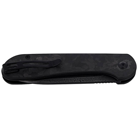 Nóż CIVIVI Button Lock Elementum Marble Carbon Fiber Black, Black Damascus (C2103DS-3)